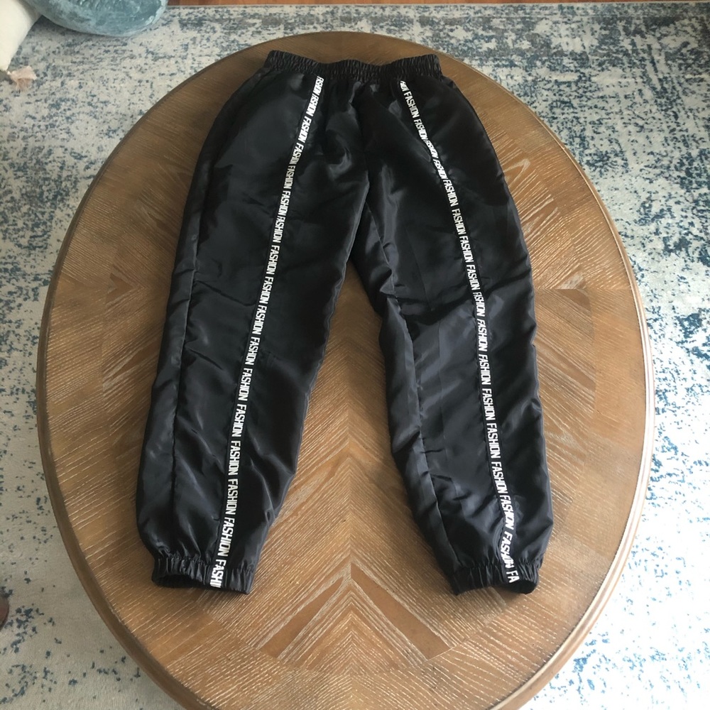 Black Windbreaker Joggers